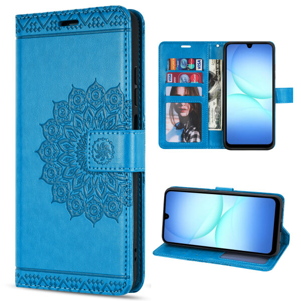 Handy Tasche für Samsung Galaxy A17 / A26 Hülle Handyhülle Klapphülle Wallet Case in Blau
