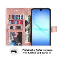 Handy Tasche für Samsung Galaxy A17 / A26 Hülle Handyhülle Klapphülle Wallet Case in Rosegold
