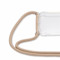 Handykett für Xiaomi 15T Pro Hülle mit Kordel Handyhülle mit Band in Beige / Braun