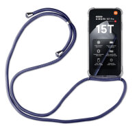 Handykett für Xiaomi 15T Pro Hülle mit Kordel Handyhülle mit Band in Blau