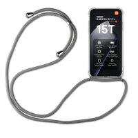 Handykett für Xiaomi 15T Pro Hülle mit Kordel Handyhülle mit Band in Grau