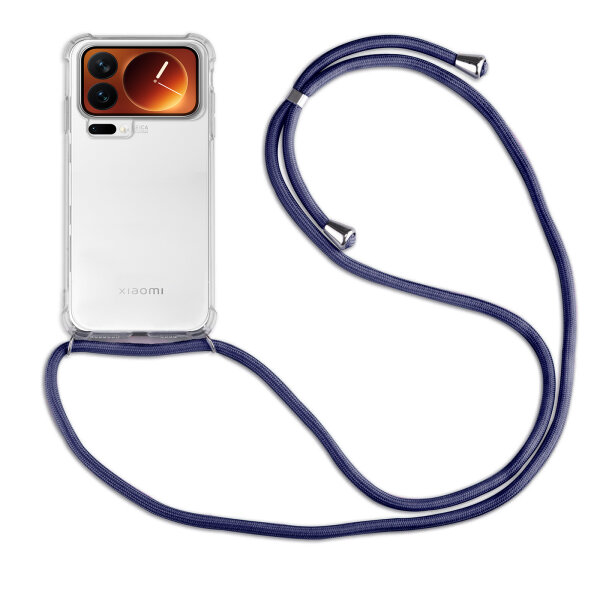 Handykett für Xiaomi 17 Pro Max Hülle mit Kordel Handyhülle mit Band in Blau