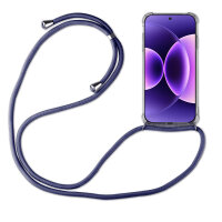 Handykett für Xiaomi 17 Pro Max Hülle mit Kordel Handyhülle mit Band in Blau