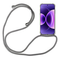Handykett für Xiaomi 17 Pro Hülle mit Kordel Handyhülle mit Band in Grau