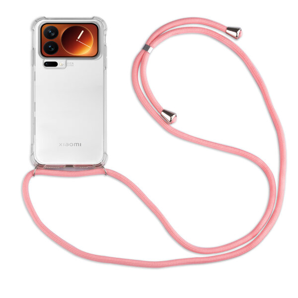 Handykett für Xiaomi 17 Pro Hülle mit Kordel Handyhülle mit Band in Rosa