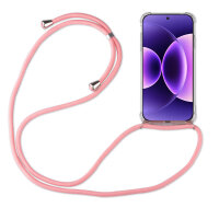 Handykett für Xiaomi 17 Pro Hülle mit Kordel Handyhülle mit Band in Rosa