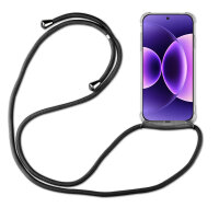 Handykett für Xiaomi 17 Pro Hülle mit Kordel Handyhülle mit Band in Schwarz