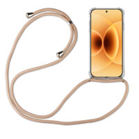 Handykett für Xiaomi 17 Hülle mit Kordel Handyhülle mit Band in Beige / Braun