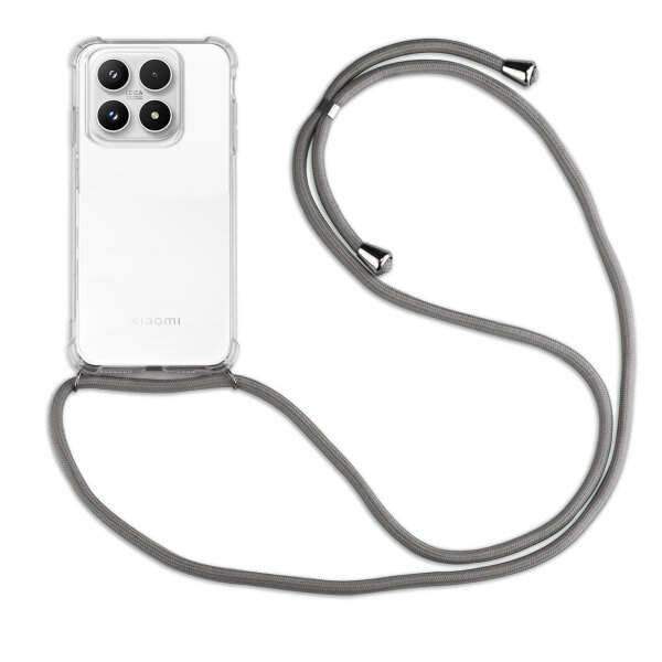 Handykett für Xiaomi 17 Hülle mit Kordel Handyhülle mit Band in Grau
