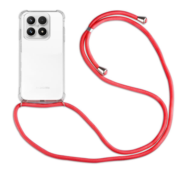 Handykett für Xiaomi 17 Hülle mit Kordel Handyhülle mit Band in Rot