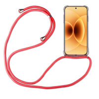 Handykett für Xiaomi 17 Hülle mit Kordel Handyhülle mit Band in Rot