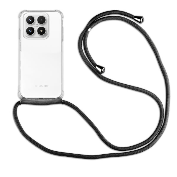 Handykett für Xiaomi 17 Hülle mit Kordel Handyhülle mit Band in Schwarz