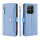 Handykette für Xiaomi 15T Pro Hülle mit Band Handyhülle Kartenfächer PU Leder Umhängetasche in Hellblau
