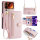 Handykette für Xiaomi 17 Pro Max Hülle mit Band Handyhülle Kartenfächer PU Leder Umhängetasche in Rosa