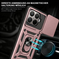 Outdoor Panzer Hülle Xiaomi 15T Handyhülle Kameraschutz Ringhalter in Rosegold