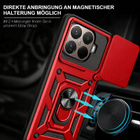 Outdoor Panzer Hülle Xiaomi 15T Handyhülle Kameraschutz Ringhalter in Rot