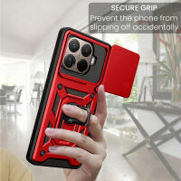 Outdoor Panzer Hülle Xiaomi 15T Handyhülle Kameraschutz Ringhalter in Rot