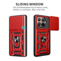 Outdoor Panzer Hülle Xiaomi 15T Handyhülle Kameraschutz Ringhalter in Rot