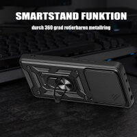 Outdoor Panzer Hülle Xiaomi 15T Handyhülle Kameraschutz Ringhalter in Schwarz