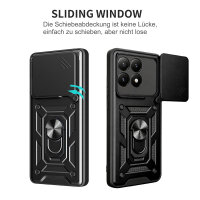 Outdoor Panzer Hülle Xiaomi 15T Handyhülle Kameraschutz Ringhalter in Schwarz