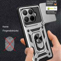 Outdoor Panzer Hülle Xiaomi 15T Handyhülle Kameraschutz Ringhalter in Silber