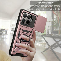 Outdoor Panzer Hülle Xiaomi 15T Pro Handyhülle Kameraschutz Ringhalter in Rosegold