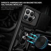 Outdoor Panzer Hülle Xiaomi 15T Pro Handyhülle Kameraschutz Ringhalter in Schwarz