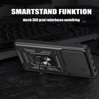 Outdoor Panzer Hülle Xiaomi 15T Pro Handyhülle Kameraschutz Ringhalter in Schwarz