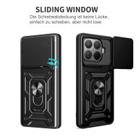 Outdoor Panzer Hülle Xiaomi 15T Pro Handyhülle Kameraschutz Ringhalter in Schwarz
