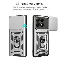 Outdoor Panzer Hülle Xiaomi 17 Handyhülle Kameraschutz Ringhalter in Silber