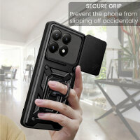 Outdoor Panzer Hülle Xiaomi 17 Handyhülle Kameraschutz Ringhalter in Schwarz