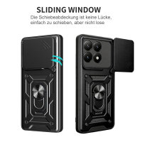 Outdoor Panzer Hülle Xiaomi 17 Handyhülle Kameraschutz Ringhalter in Schwarz