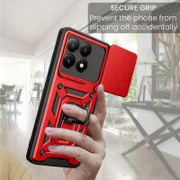 Outdoor Panzer Hülle Xiaomi 17 Handyhülle Kameraschutz Ringhalter in Rot