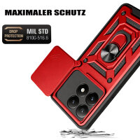 Outdoor Panzer Hülle Xiaomi 17 Handyhülle Kameraschutz Ringhalter in Rot