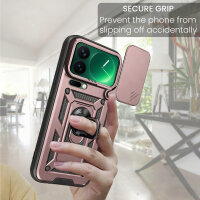 Outdoor Panzer Hülle Xiaomi 17 Pro Handyhülle Kameraschutz Ringhalter in Rosegold