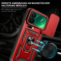 Outdoor Panzer Hülle Xiaomi 17 Pro Handyhülle Kameraschutz Ringhalter in Rot