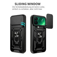 Outdoor Panzer Hülle Xiaomi 17 Pro Handyhülle Kameraschutz Ringhalter in Schwarz