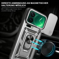 Outdoor Panzer Hülle Xiaomi 17 Pro Handyhülle Kameraschutz Ringhalter in Silber