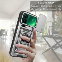 Outdoor Panzer Hülle Xiaomi 17 Pro Handyhülle Kameraschutz Ringhalter in Silber