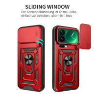 Outdoor Panzer Hülle Xiaomi 17 Pro Max Handyhülle Kameraschutz Ringhalter in Rot