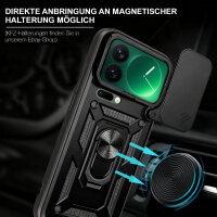 Outdoor Panzer Hülle Xiaomi 17 Pro Max Handyhülle Kameraschutz Ringhalter in Schwarz