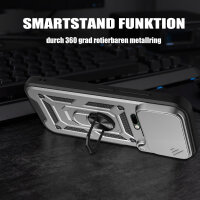 Outdoor Panzer Hülle Xiaomi 17 Pro Max Handyhülle Kameraschutz Ringhalter in Silber