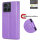 Hülle Motorola Moto G56 Handyhülle mit [Standfunktion][Kartenfächern] in Lila
