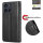 Hülle Motorola Moto G56 Handyhülle mit [Standfunktion][Kartenfächern] in Schwarz