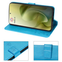 Hülle Motorola Moto G86 Handyhülle mit [Standfunktion][Kartenfächern] in Blau