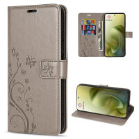 Hülle Motorola Moto G86 Handyhülle mit [Standfunktion][Kartenfächern] in Grau