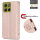 Hülle Motorola Moto G86 Handyhülle mit [Standfunktion][Kartenfächern] in Rosegold