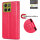Hülle Motorola Moto G86 Handyhülle mit [Standfunktion][Kartenfächern] in Rot