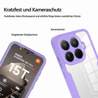 360° Grad Hülle Xiaomi 15T Pro Rundum vollschutz Integriertem Displayschutz in Lila