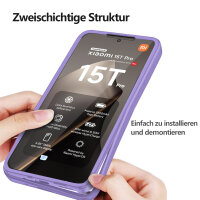 360° Grad Hülle Xiaomi 15T Pro Rundum vollschutz Integriertem Displayschutz in Lila